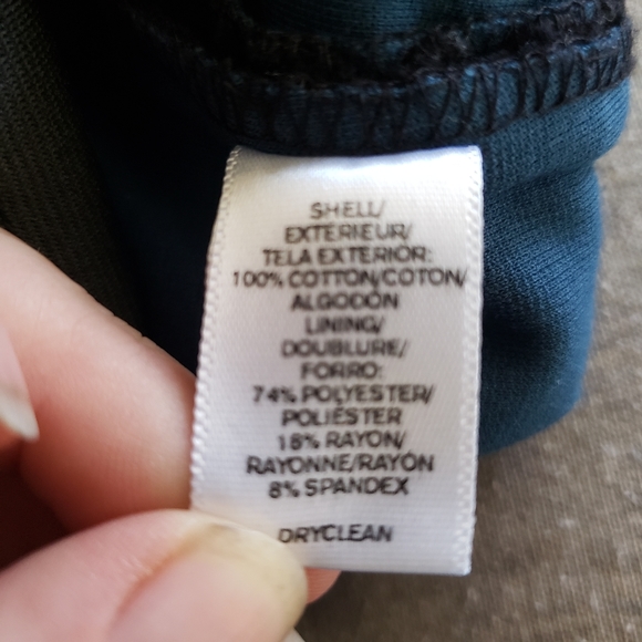 LOFT Ann Taylor Teal Black Lace Skirt Size 0 Romantic Goth - Picture 4 of 7